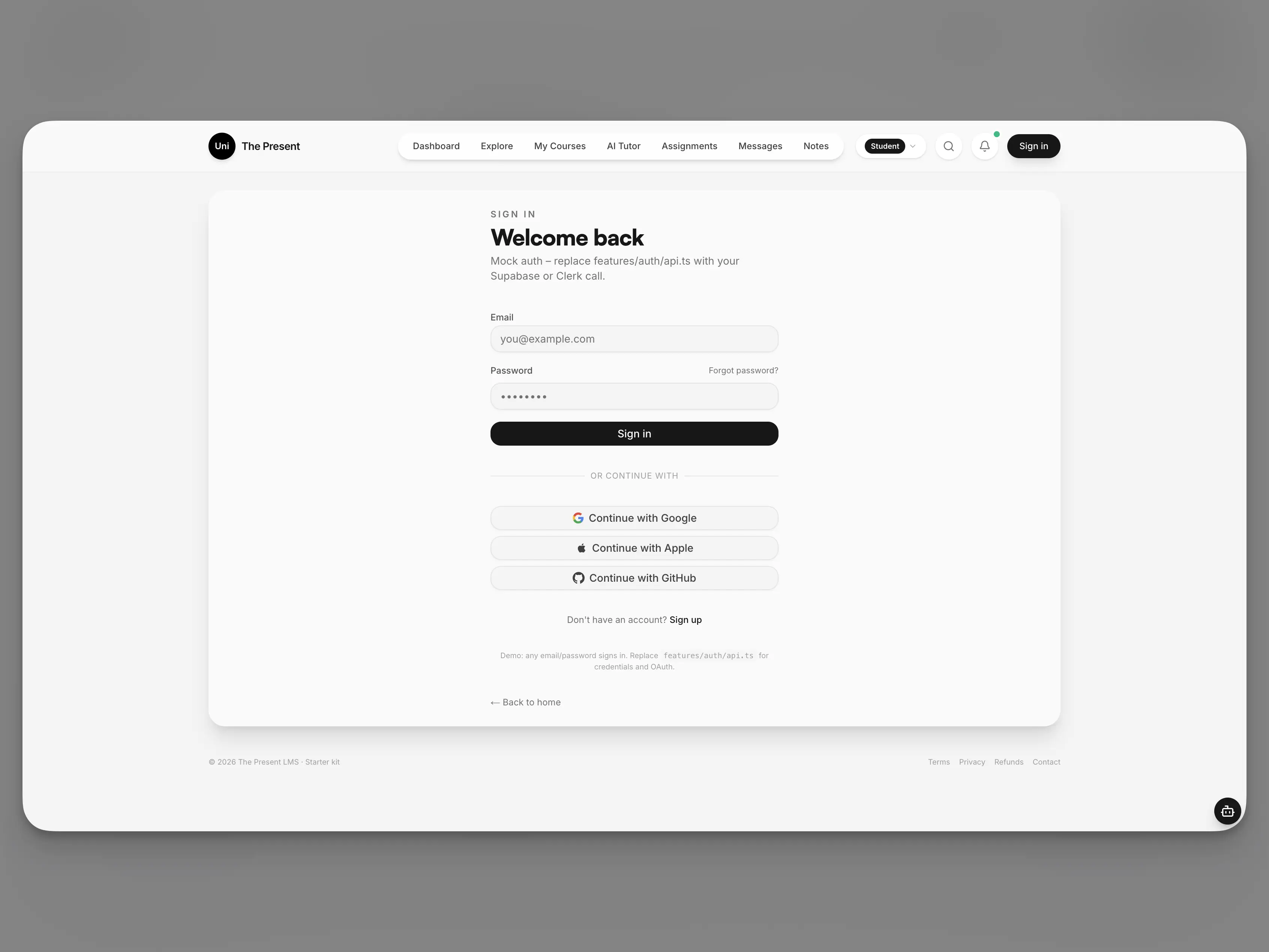 Uni The Present – Next.js LMS Starter Kit – 7